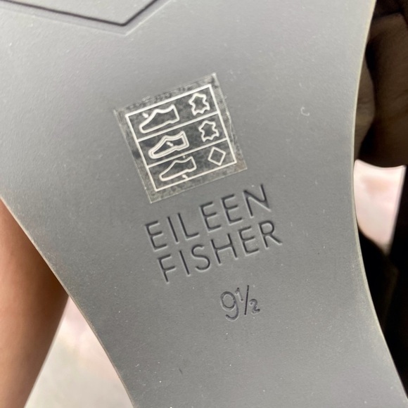 Eileen Fisher Bella Leather Wedge Sandals in Grey Size 9.5 New! - Picture 8 of 13